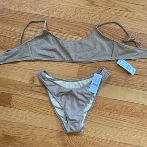 NWT Pacsun Gold Bikini